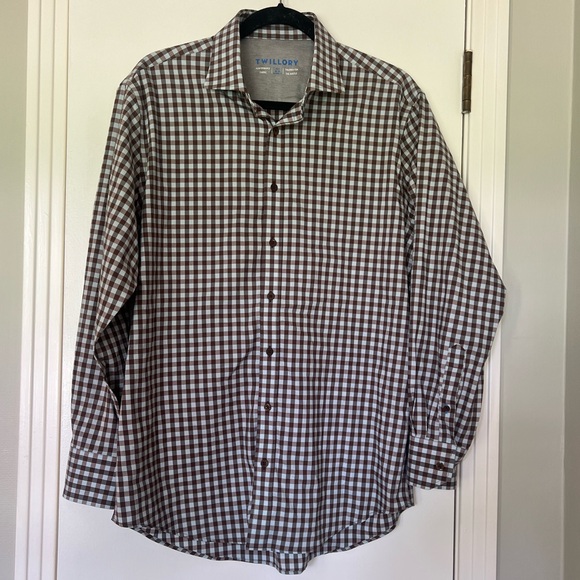 Twillory Light Blue and Brown Button Down - Picture 1 of 7